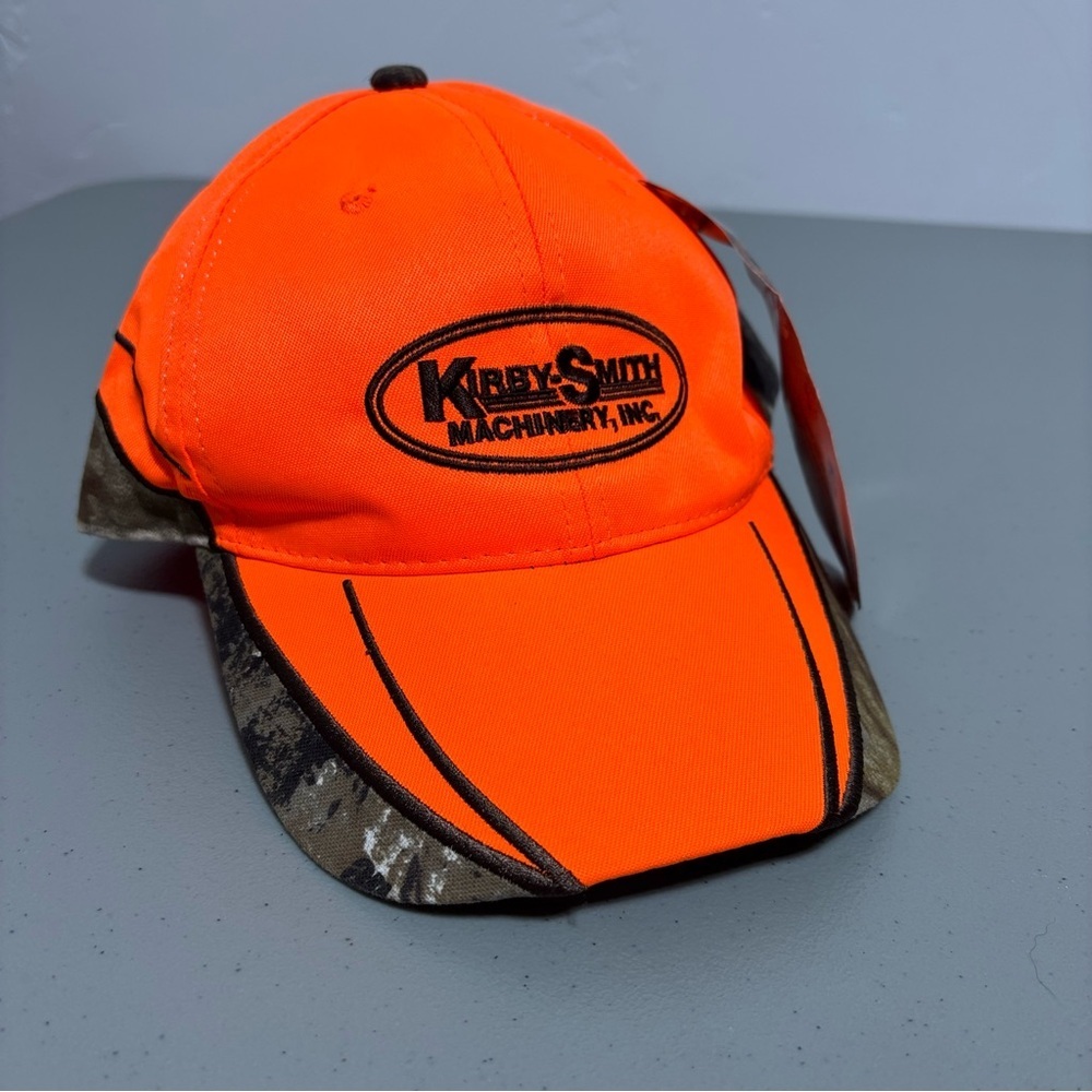 RealTree Camo Hunting Orange NWT Kirby-Smith Machinery Baseball Cap Hat Adjust
